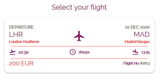 Select flight