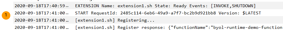 Extension discovery, registration, and start