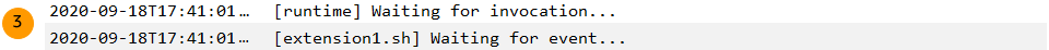 Runtime and extension call APIs to get the next event