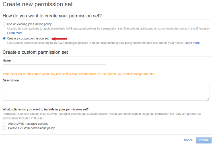 Figure 9: Customizing a permission set