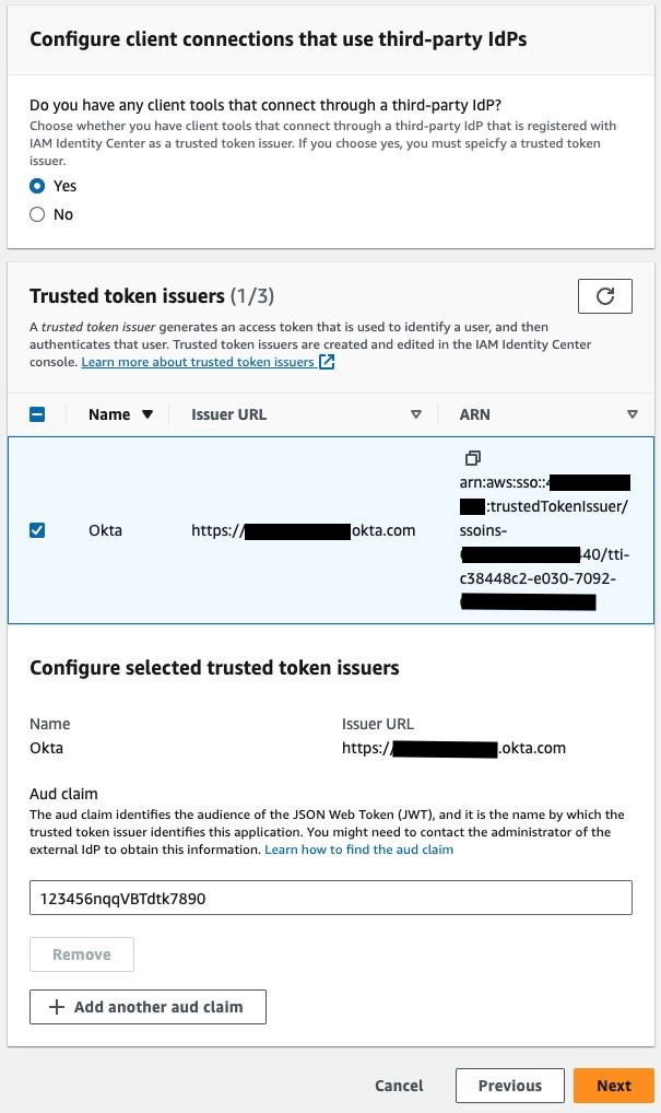 Figure 3: Configure the TTI with Amazon Redshift