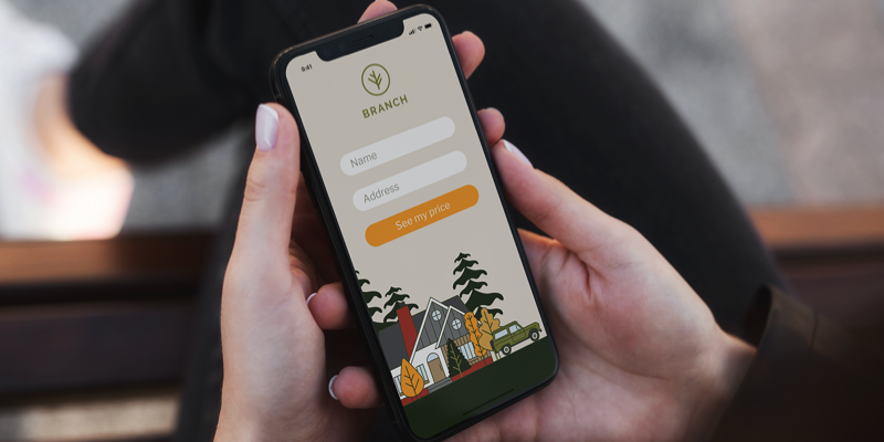 Image of Branch Insurance's mobile app