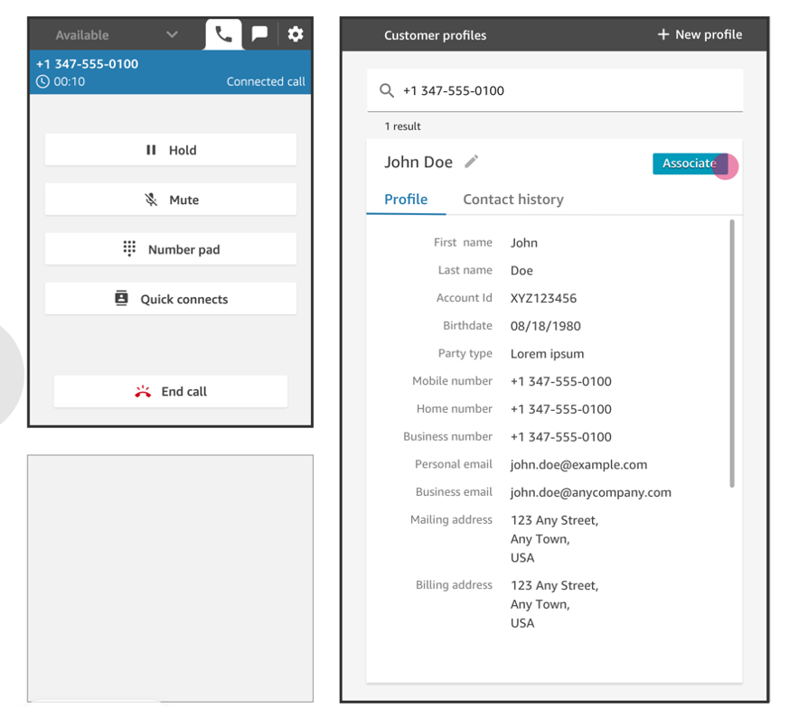 Amazon Connect Customer Profile