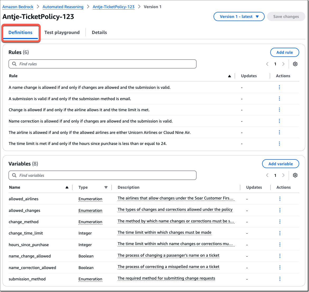 Automated Reasoning checks in Amazon Bedrock Guardrails