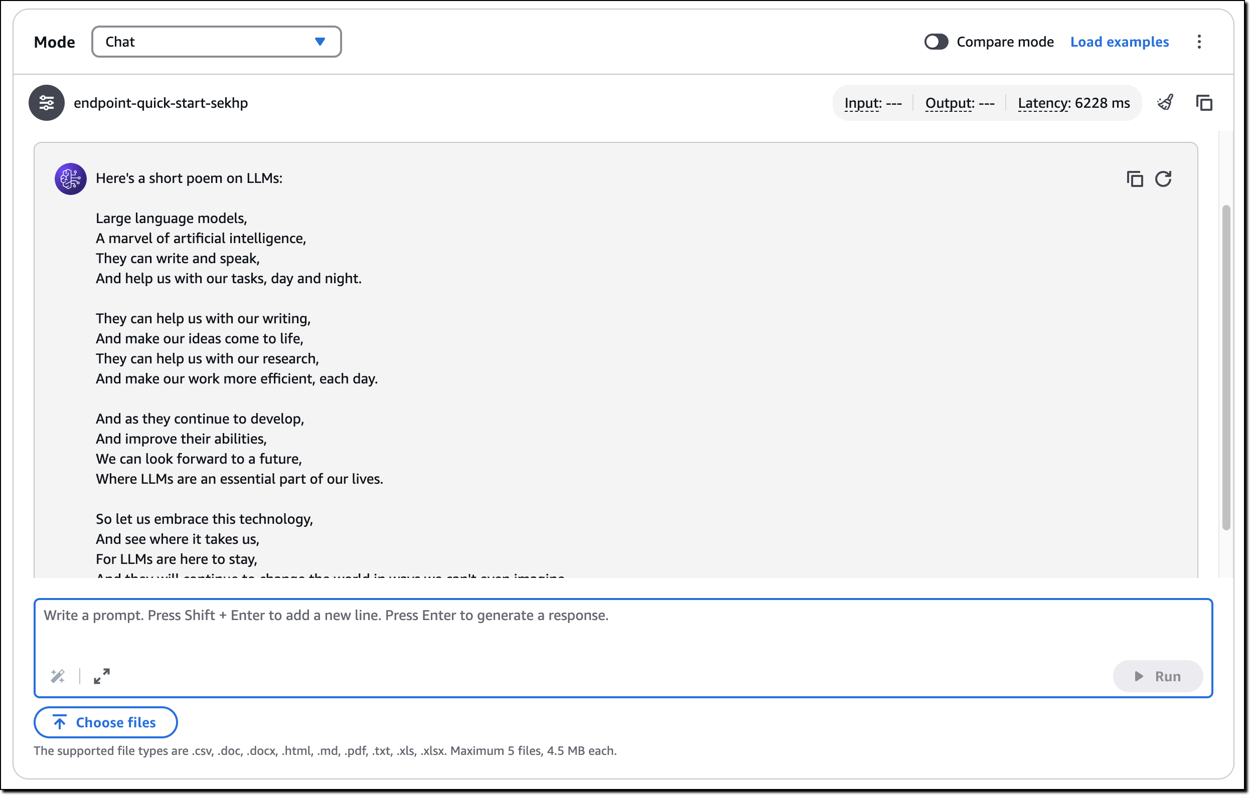 Console screenshot.