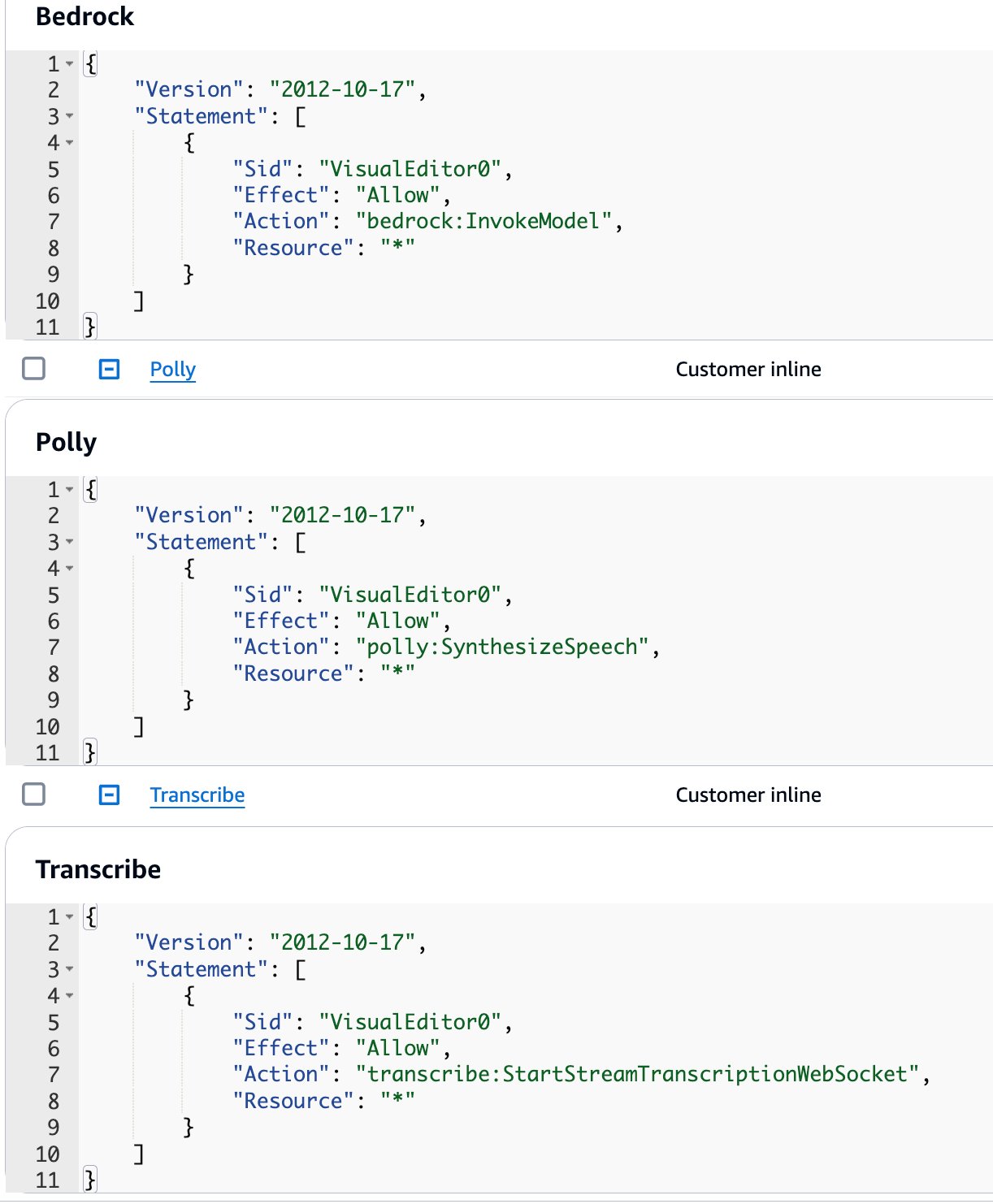 IAM Policies Attached to Cognito Identity Pool Authenticated Roles. Textual data presaented in “Prerequisites” section, item 2.