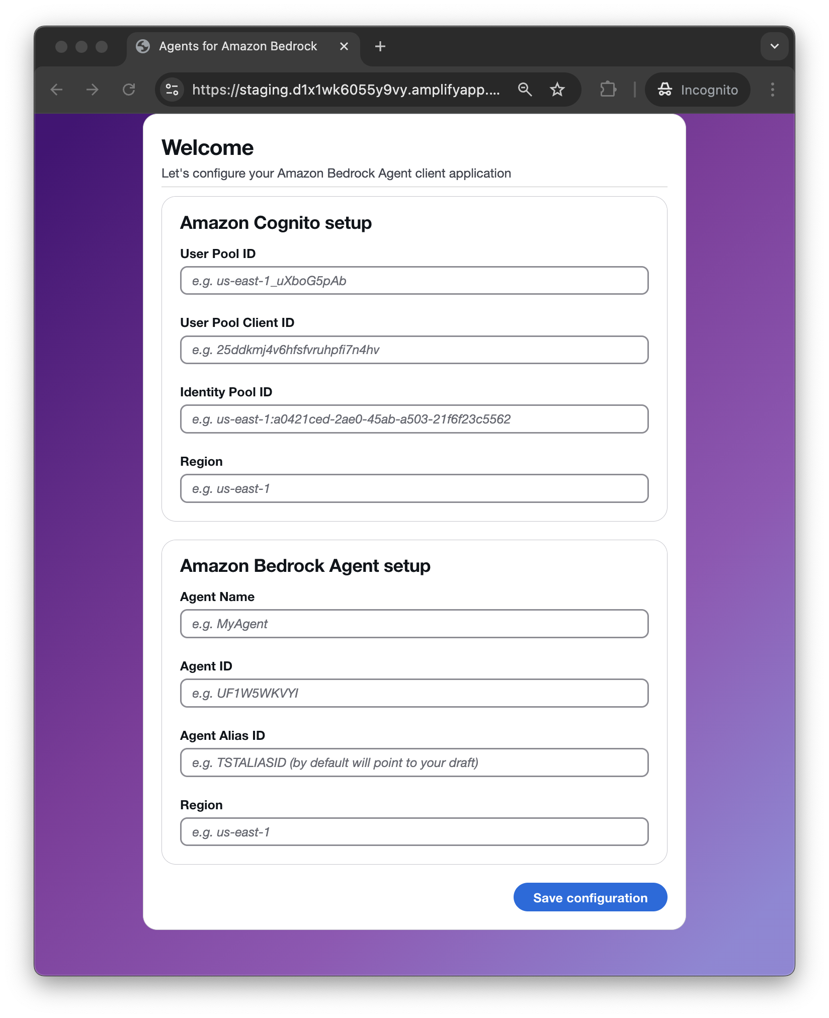 AWS Amplify Configuration