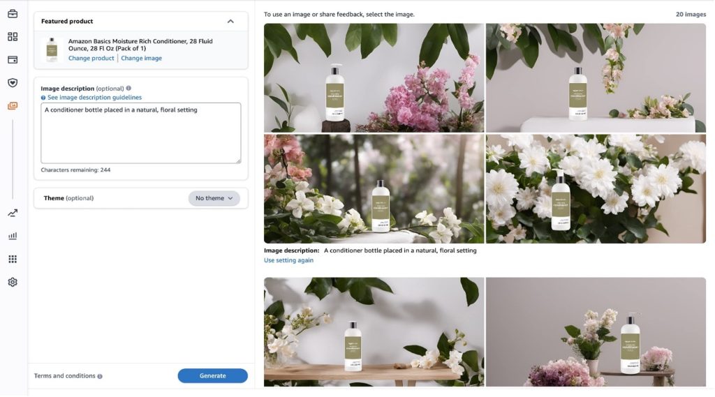 Ads image generation example for a product.