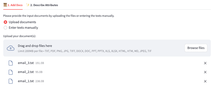 File upload page
