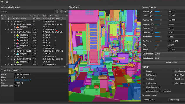Ray Tracing Inspector analyzes ray tracing efficiency and reveals acceleration structures