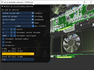 Vulkan sample 3 - CAD scene