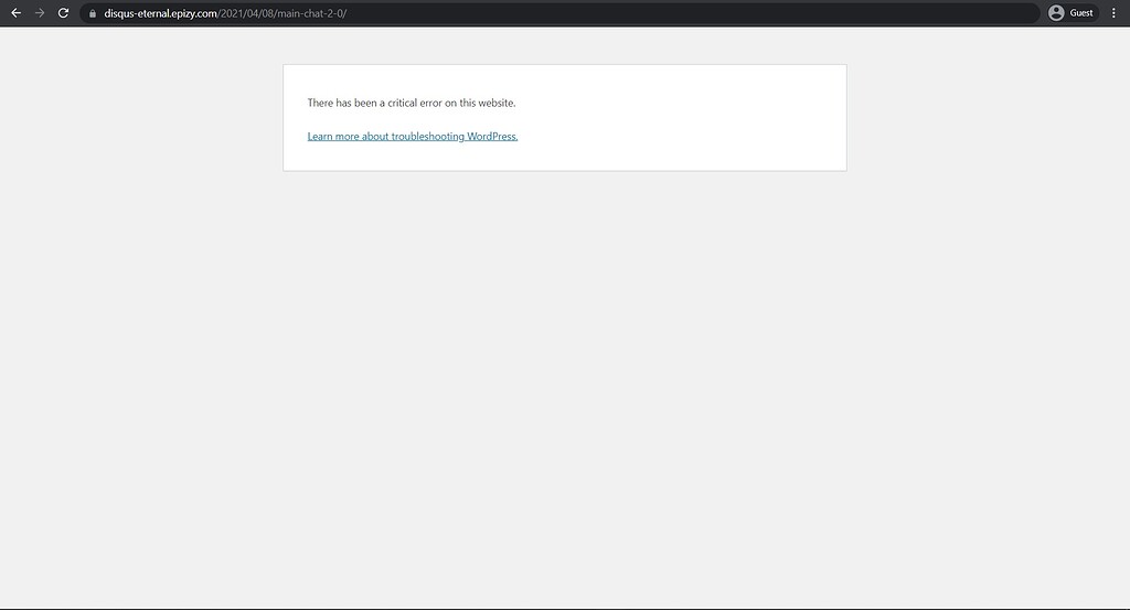 Critical Error In Website Hosting Support Infinityfree Forum