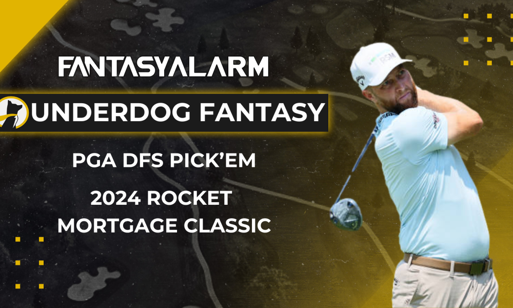 Underdog Fantasy PGA Picks 2024 Rocket Mortgage Classic Golf