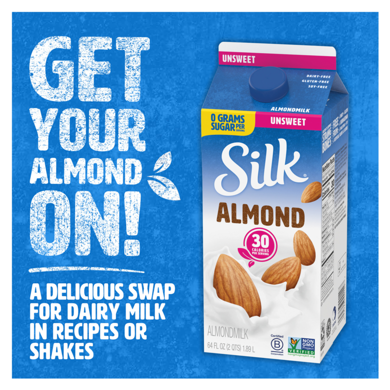 Silk Unsweetened Almond Milk 1 2 Gallon Drinks Fast Delivery By App Or Online