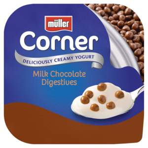 Muller Corner Vanilla Yoghurt With Chocolate Digestive Biscuits 124g Eggs Dairy Fast Delivery By App Or Online