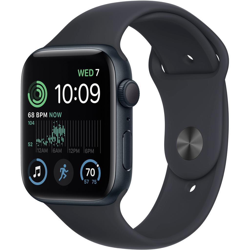 Apple Watch (Series SE) September 2022 - Wifi Only - - Aluminium Midnight - Sport band Black