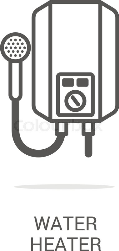 Vector Line Icon Water Heater Stock Vector Colourbox