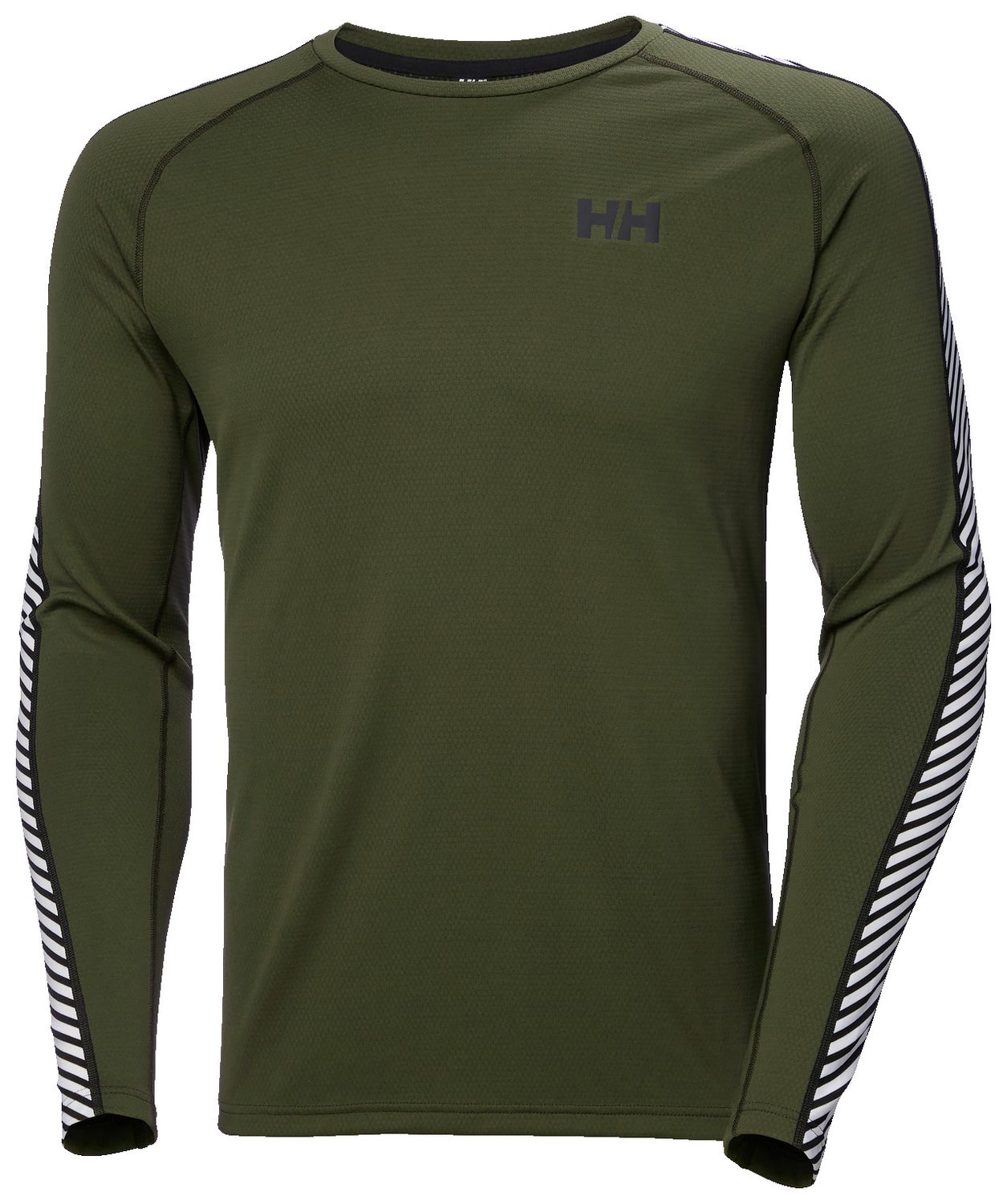 Helly Hansen Lifa Active Stripe Crew, Size: S, Color: Utility Green