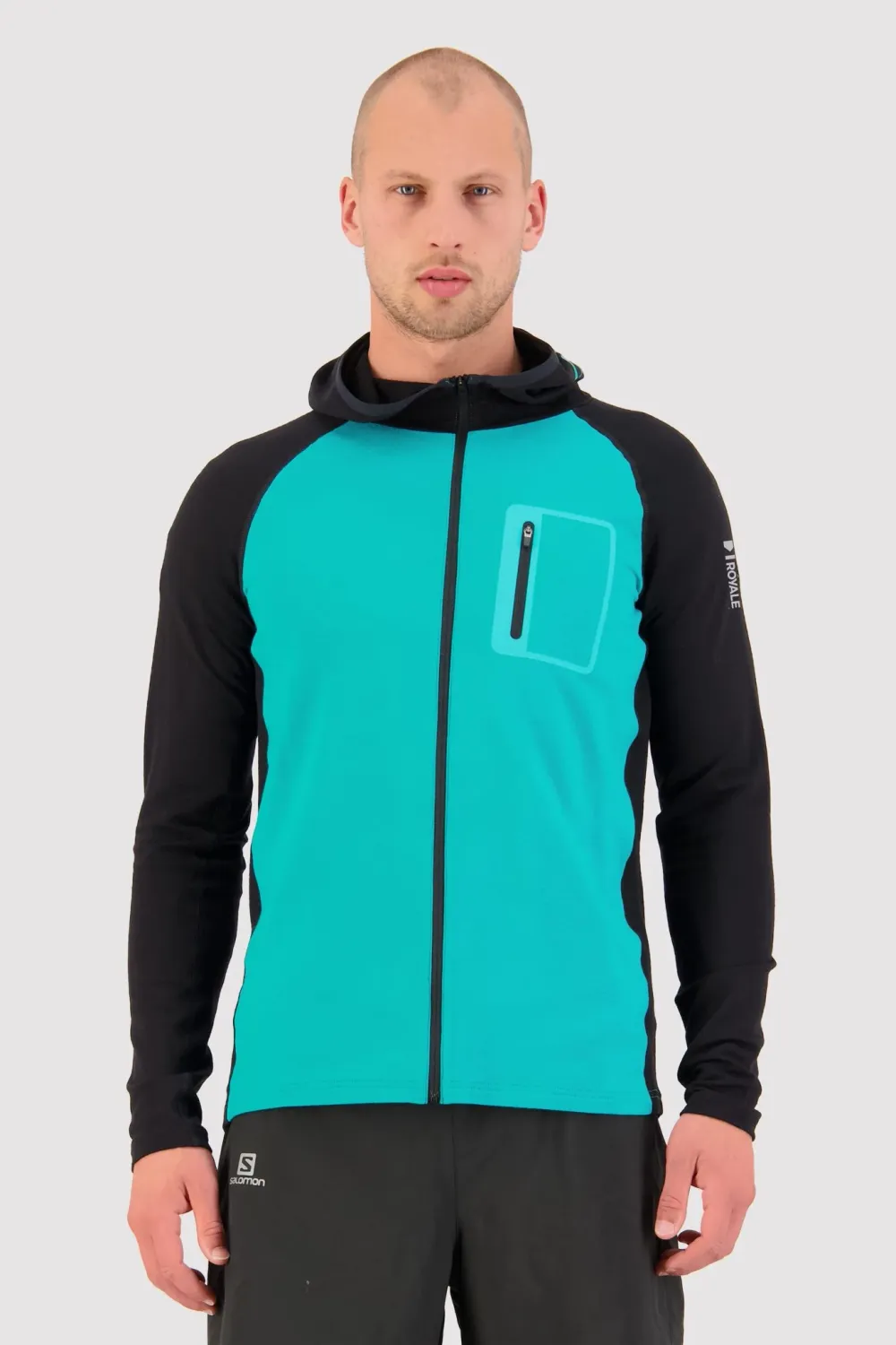Mons Royale Mens Traverse Mid Full Zip Hood