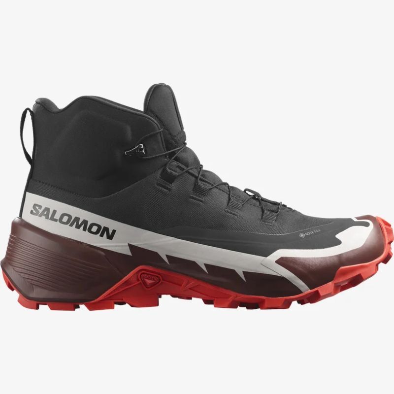 Salomon Cross Hike MID GTX 2, Color: Black/Bitter Chocolate/Firey Red, Size: 10