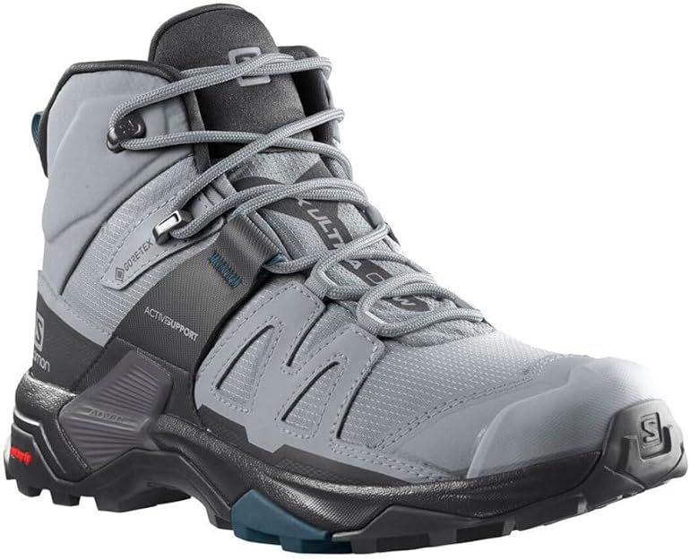 Salomon Ultra 4 Mid GTX W Shoes, Size: 7, Color: Quarry/Leigon Blue/Black