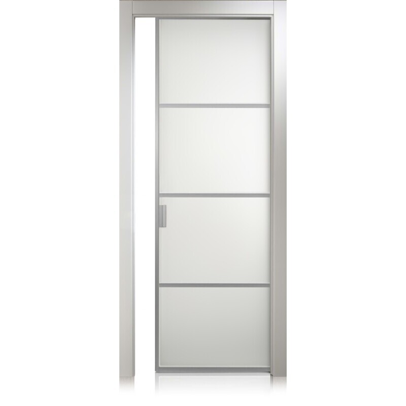 Puerta Cristal Frame/3 bianco