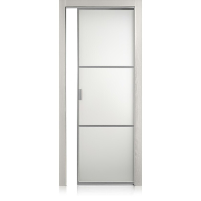 Puerta Cristal Frame/2 trame grigio lux