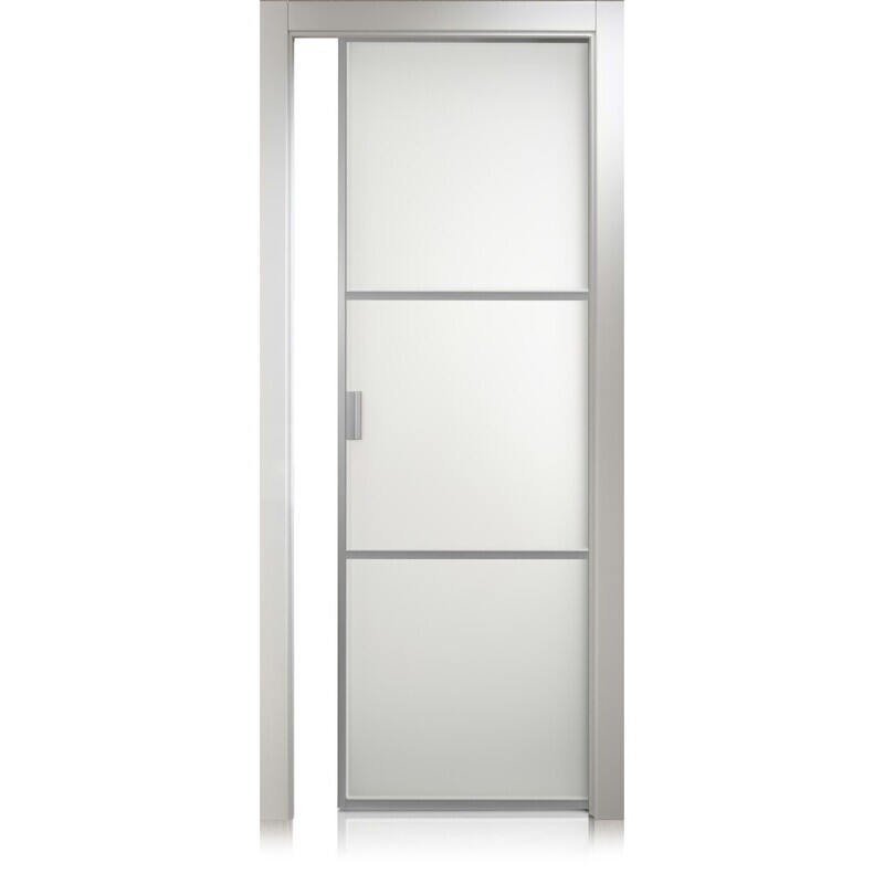 Puerta Cristal Frame/2 bianco