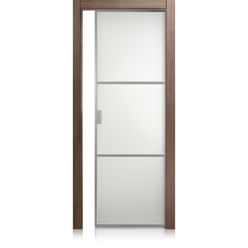 Puerta Cristal Frame/2 ontario noce