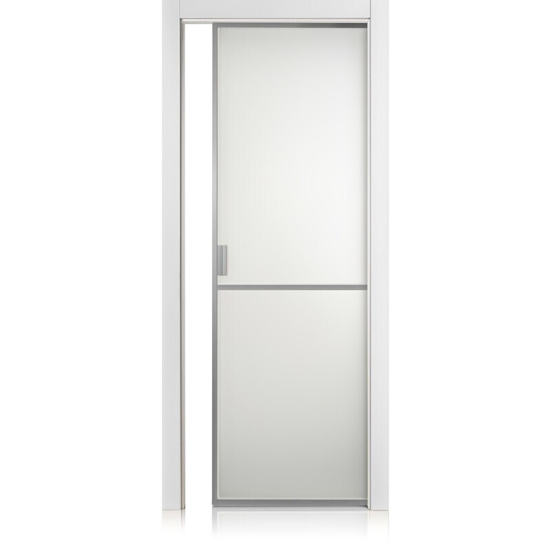 Puerta Cristal Frame/1 bianco