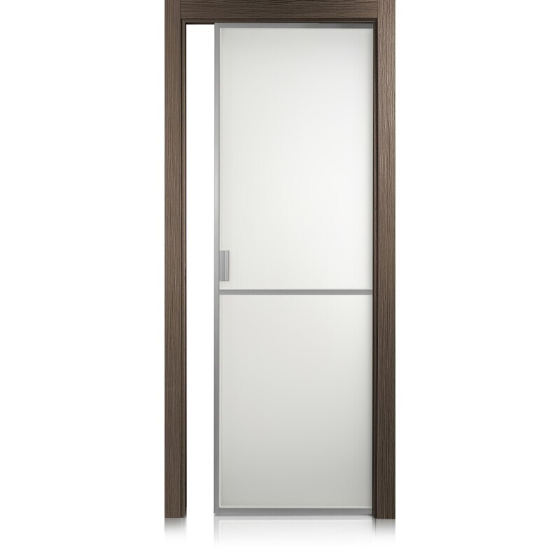 Puerta Cristal Frame/1 grafis moka