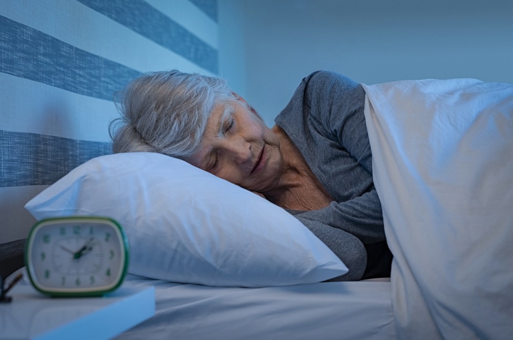 Does the percentage of slowwave sleep decline with aging, and are