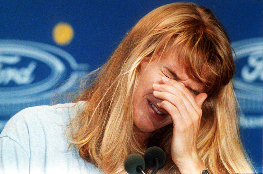 Steffi Graf crying 1993