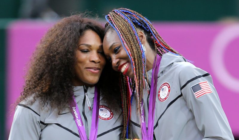 Serena Williams and Venus Williams at 2012 London Olympics