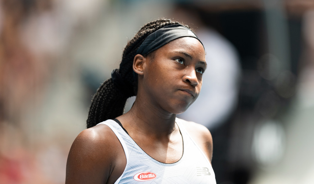 Coco Gauff downcast