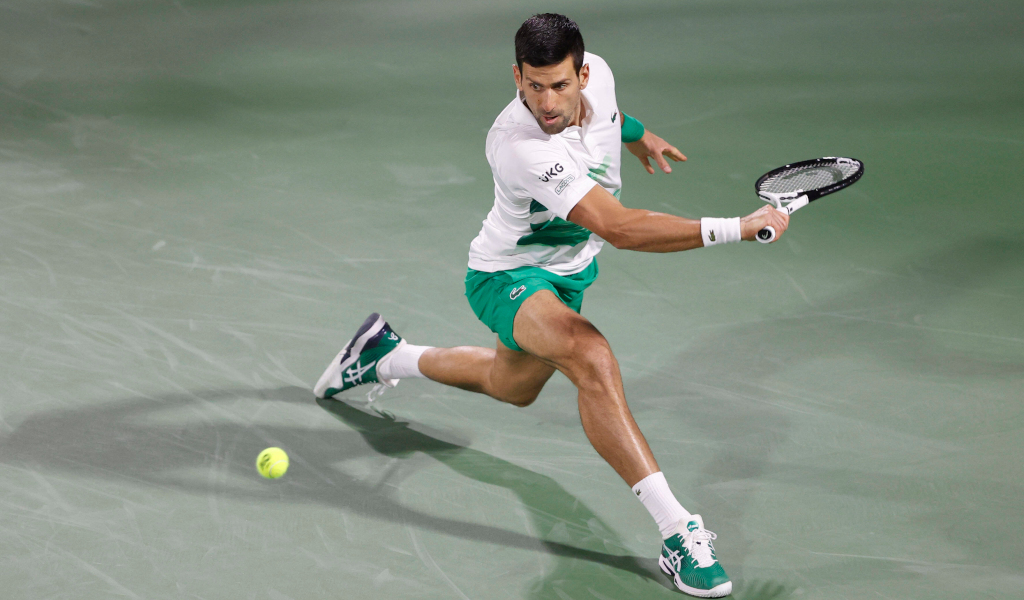 Novak Djokovic in action