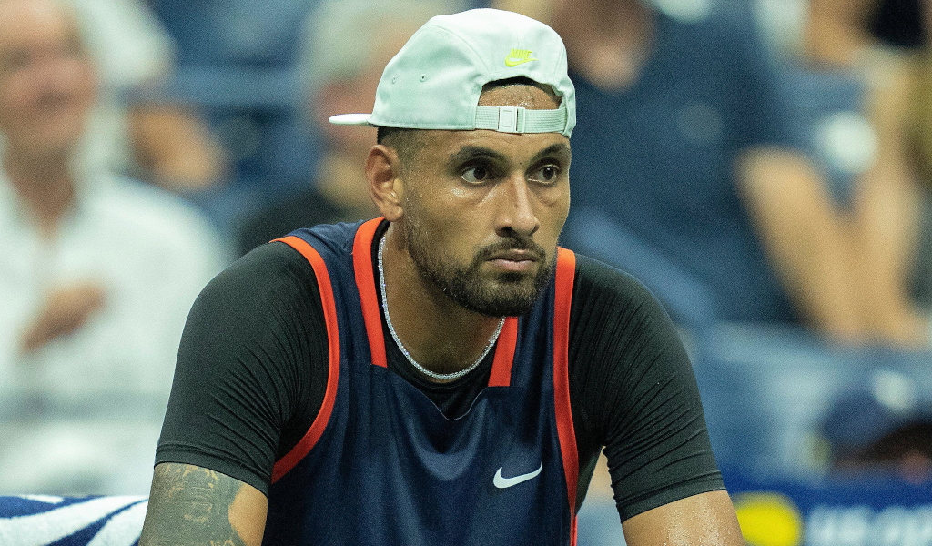 Nick Kyrgios during a match