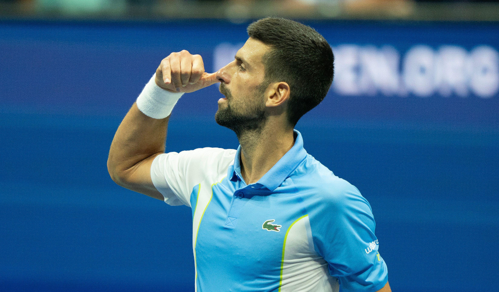 A happy Novak Djokovic