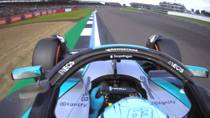 ONBOARD: George Russell’s 2024 Pirelli Pole Position Award lap at the British Grand Prix