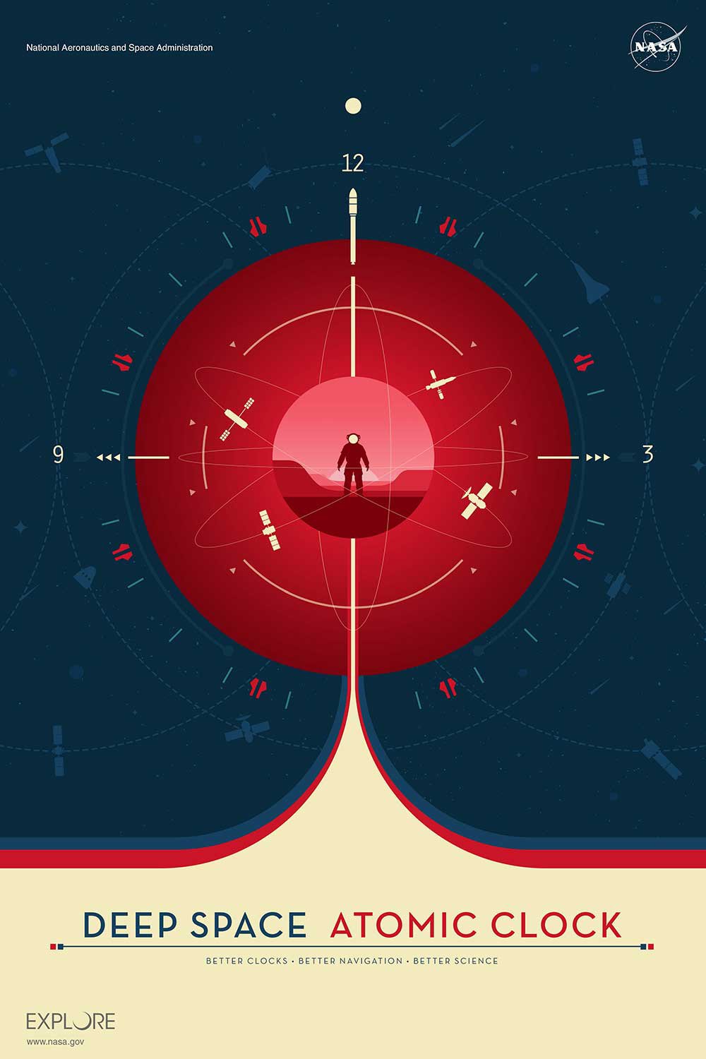 <p data-block-key="7x0rm">Deep Space Atomic Clock Poster - red version</p>