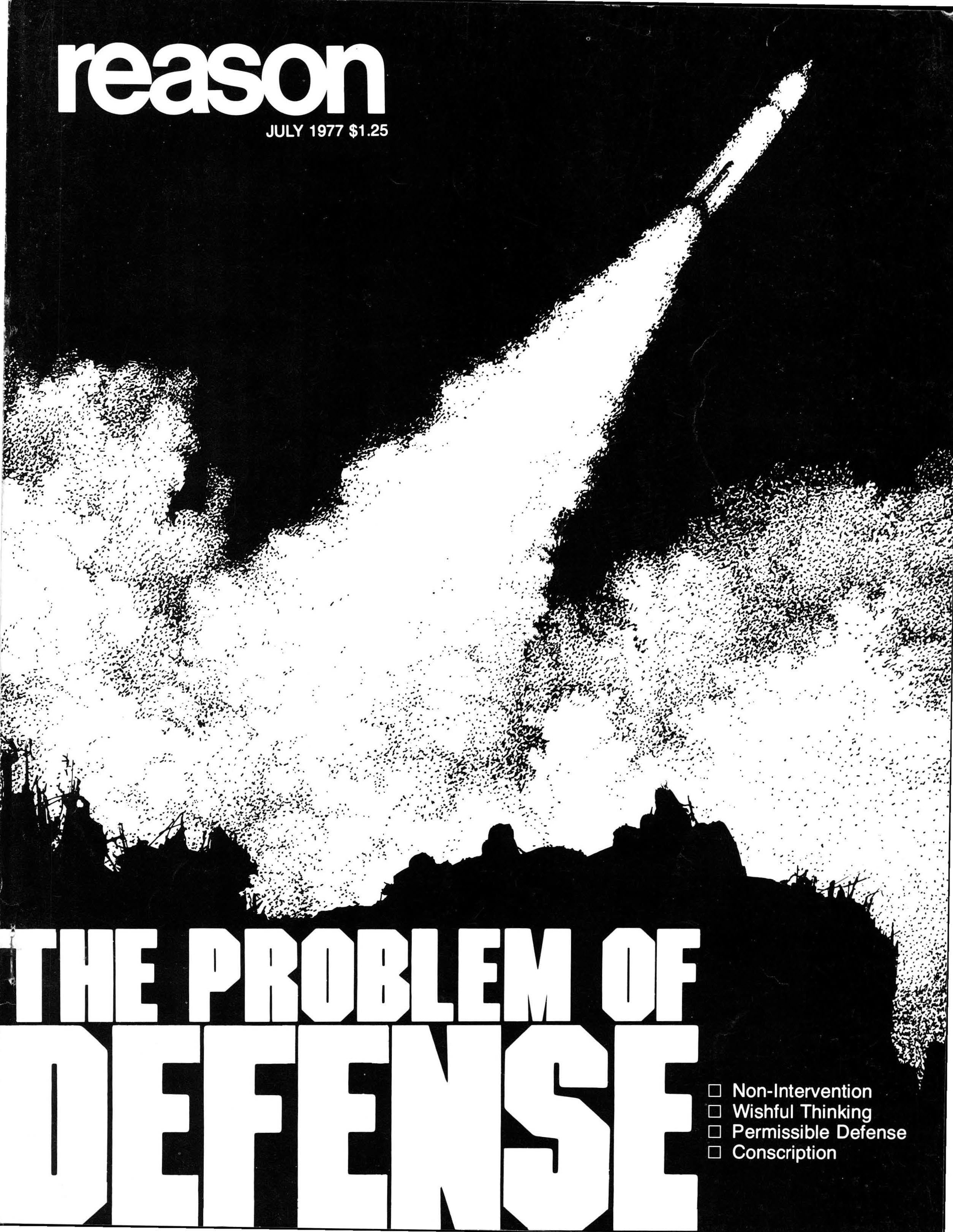 Reason magazine, July 1977 cover image