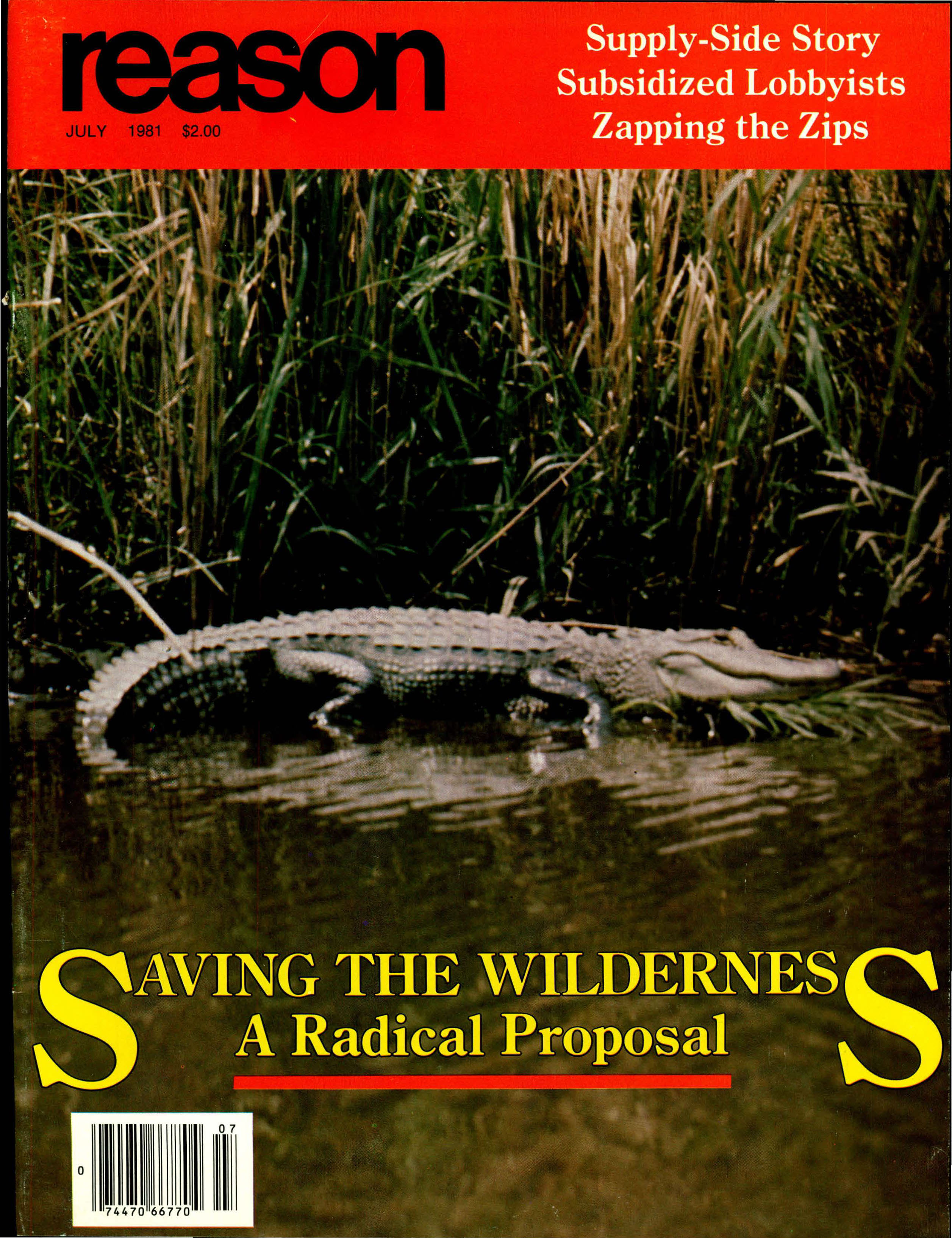 Reason magazine, July 1981 cover image