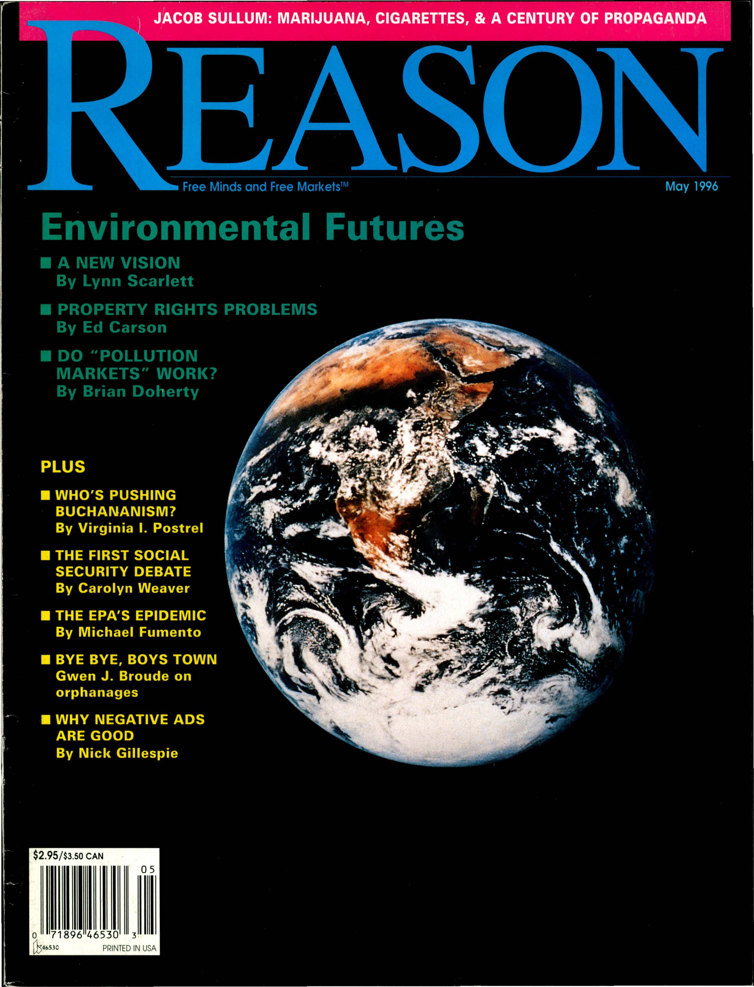 Reason magazine, May 1996 cover image