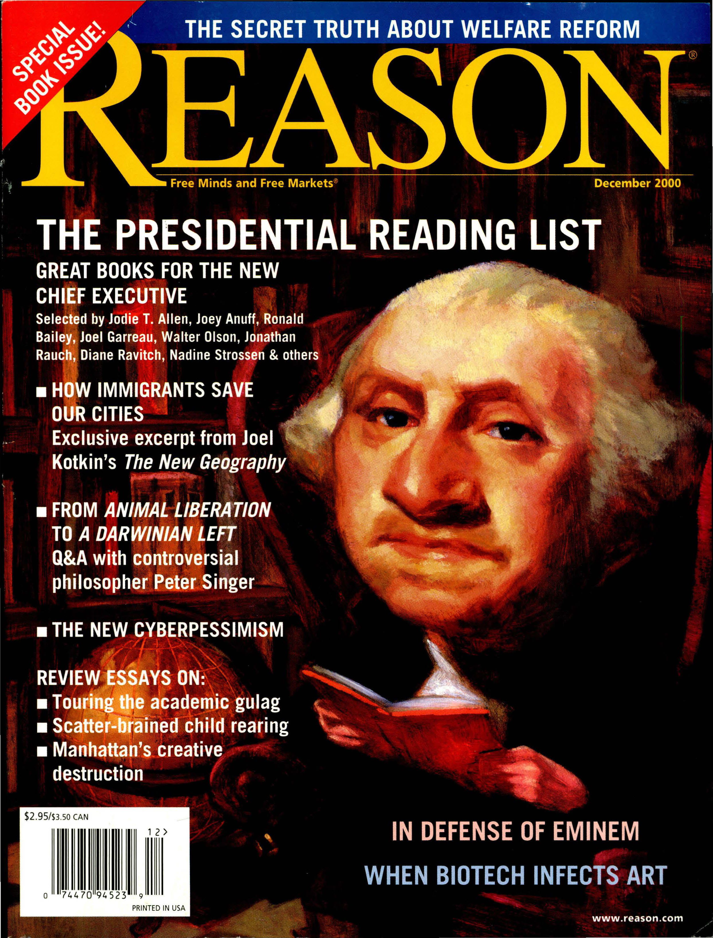 Reason magazine, December 2000 cover image