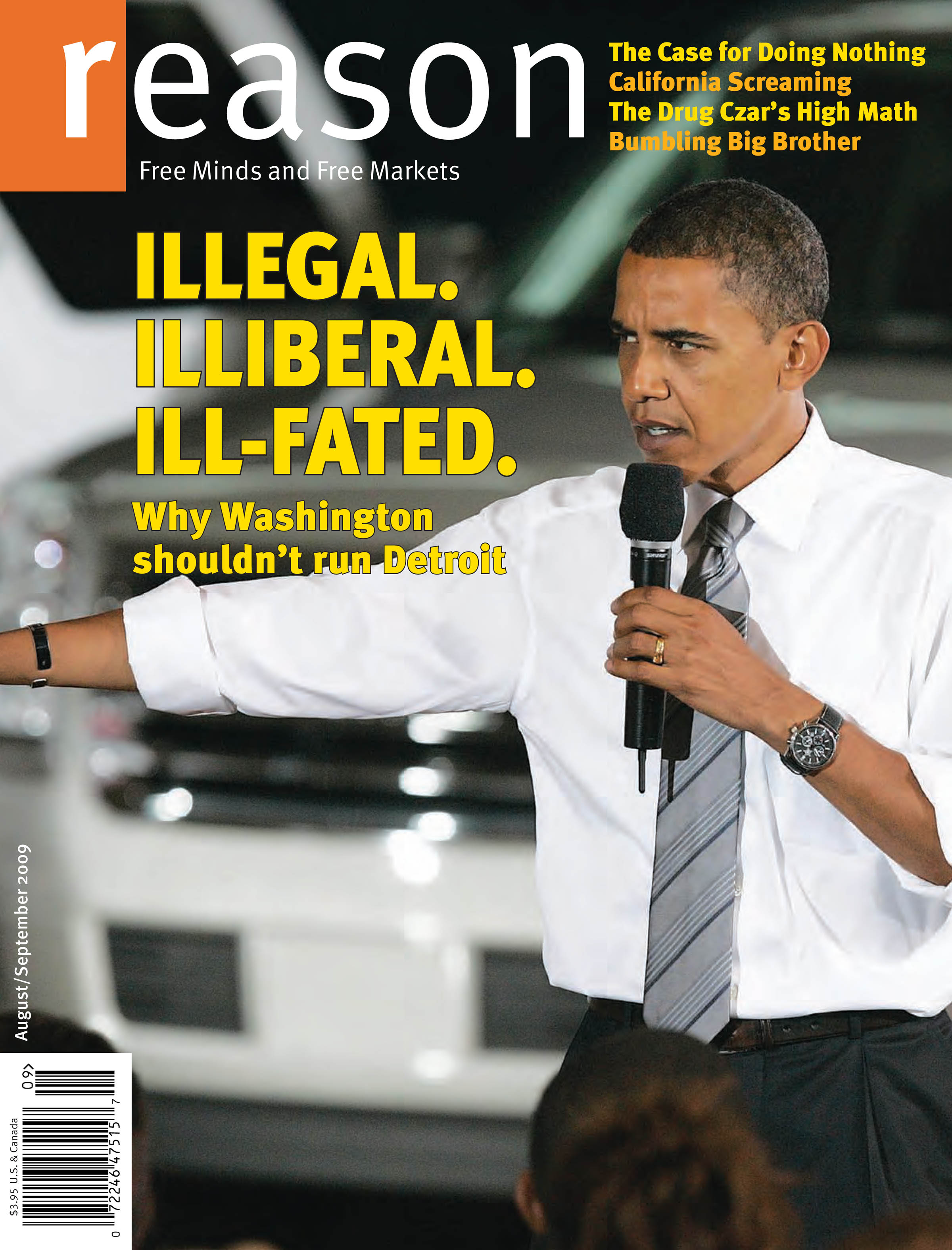 Reason magazine, August/September 2009 cover image
