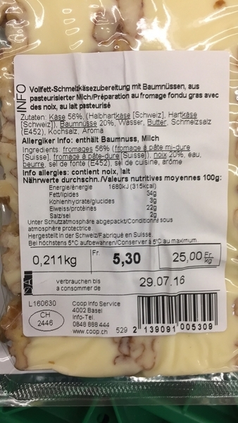 Product Coop Qualite Prix Walnut Cheese The Open Food Repo