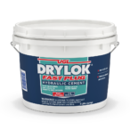 A tub of DRYLOK hydraulic cement is shown in the above image.