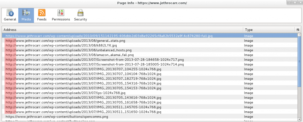 Despite having accessed the site on https://, WordPress still uses http:// for my images.