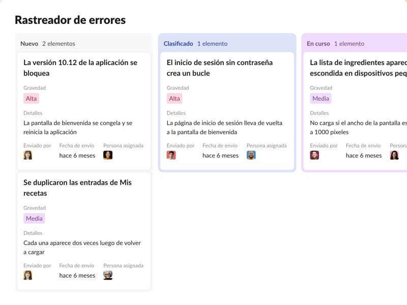 Enfoque optimizado para realizar un seguimiento de los errores pendientes