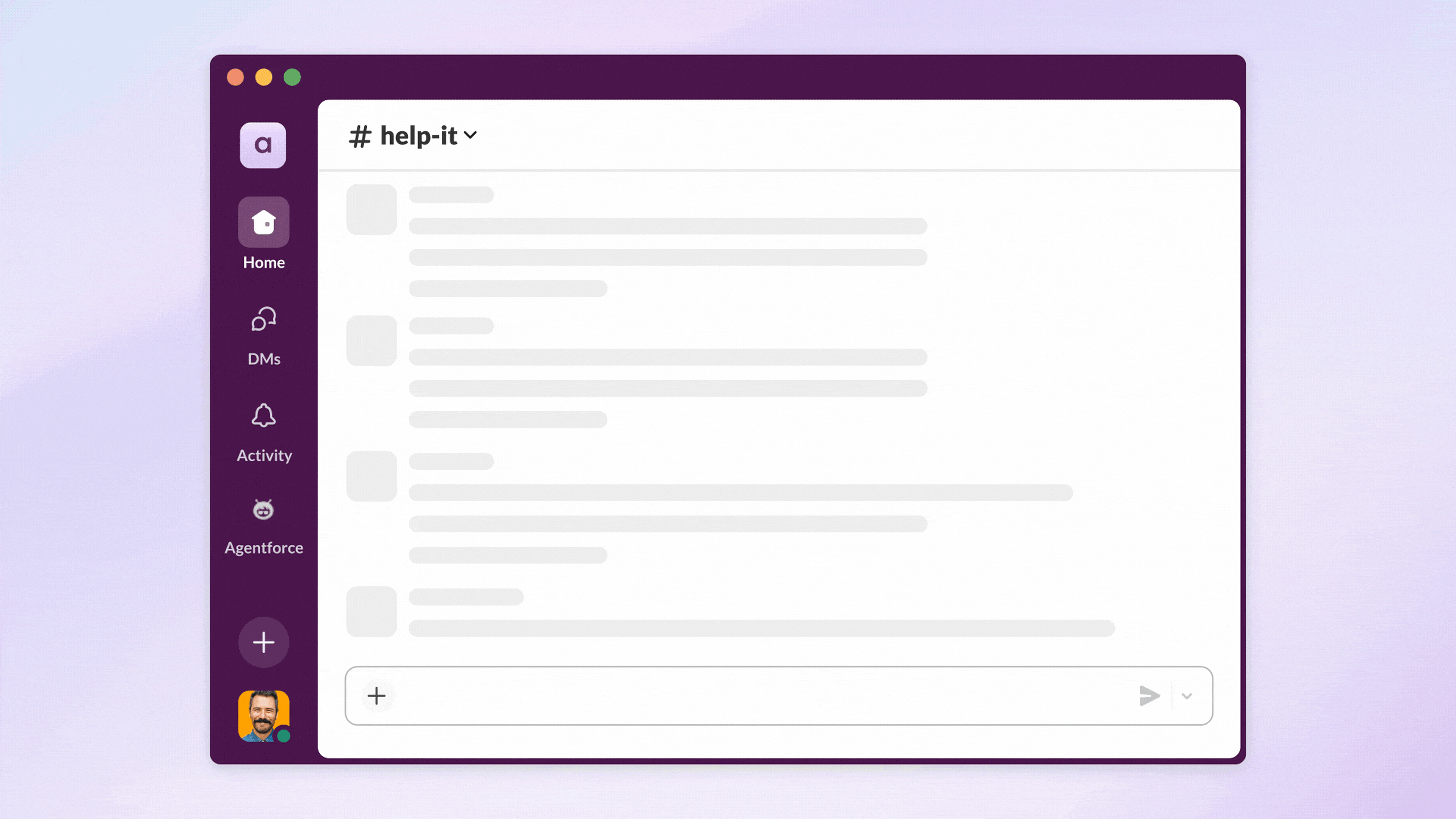 Gif of a Slack user asking an Agentforce IT agent for help
